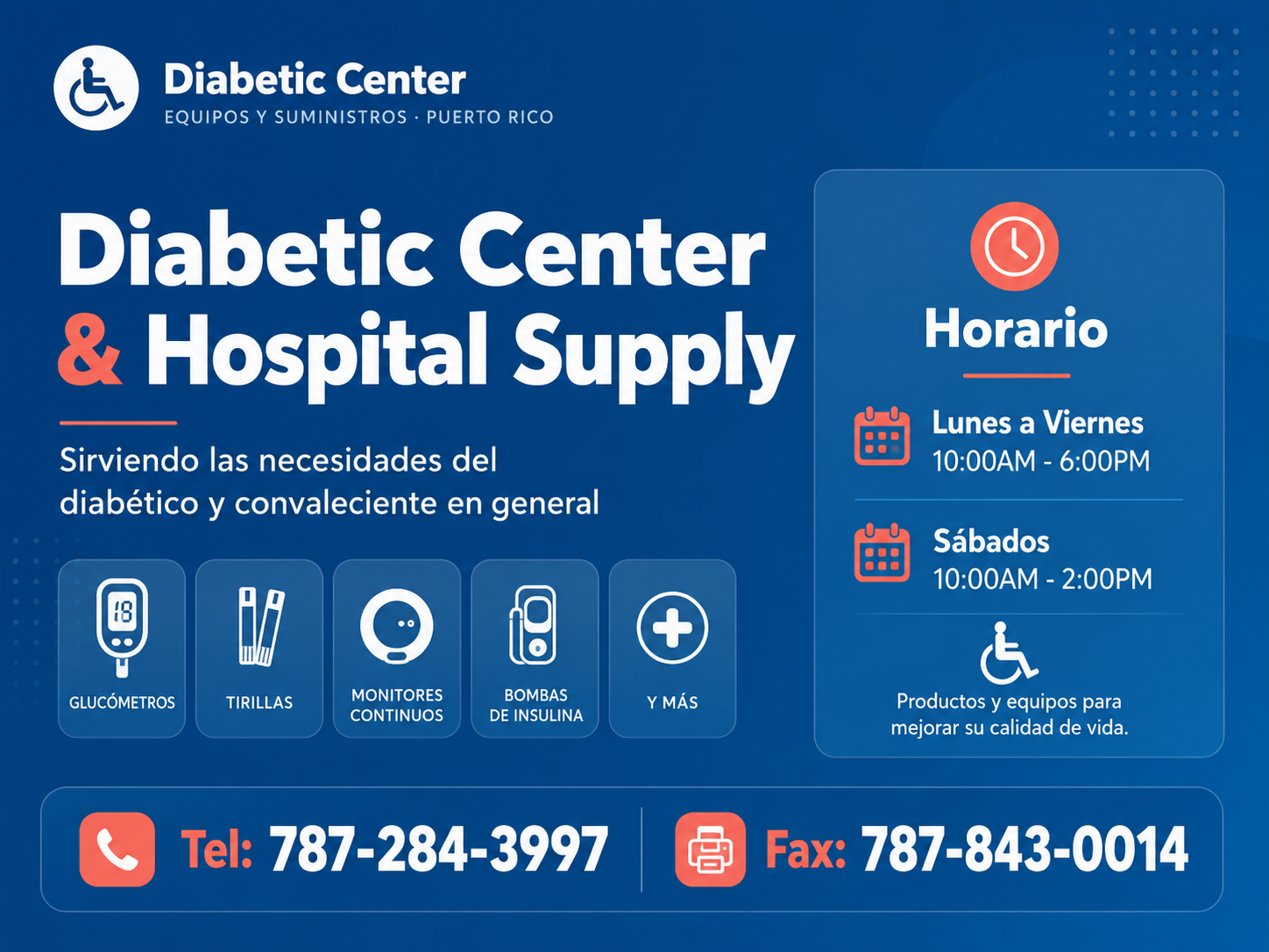 Diabetic Center & Hospital Supply — Equipos y suministros para diabéticos y convalecientes en Puerto Rico